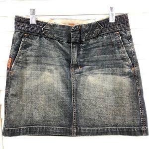 7 For All Mankind Denim Mini Skirt